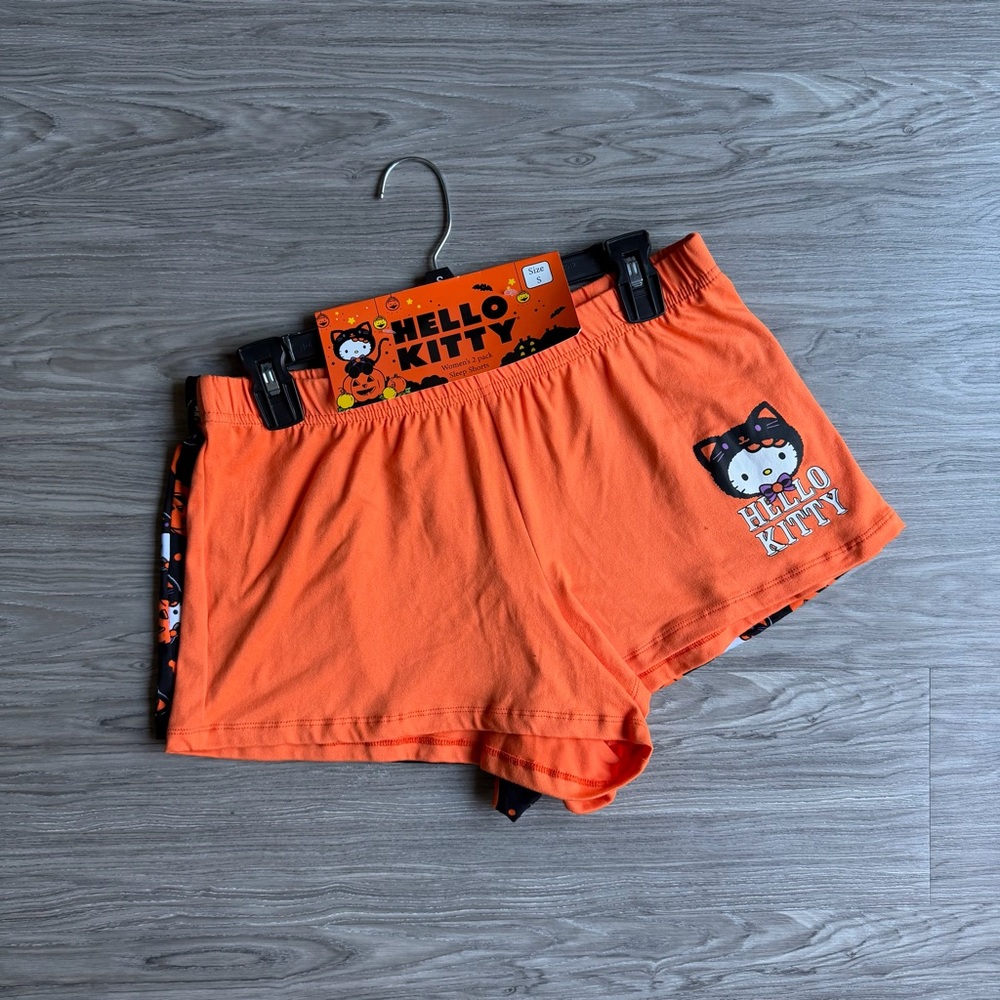 Hello Kitty Halloween Sleep Shorts 2pk, Size Small